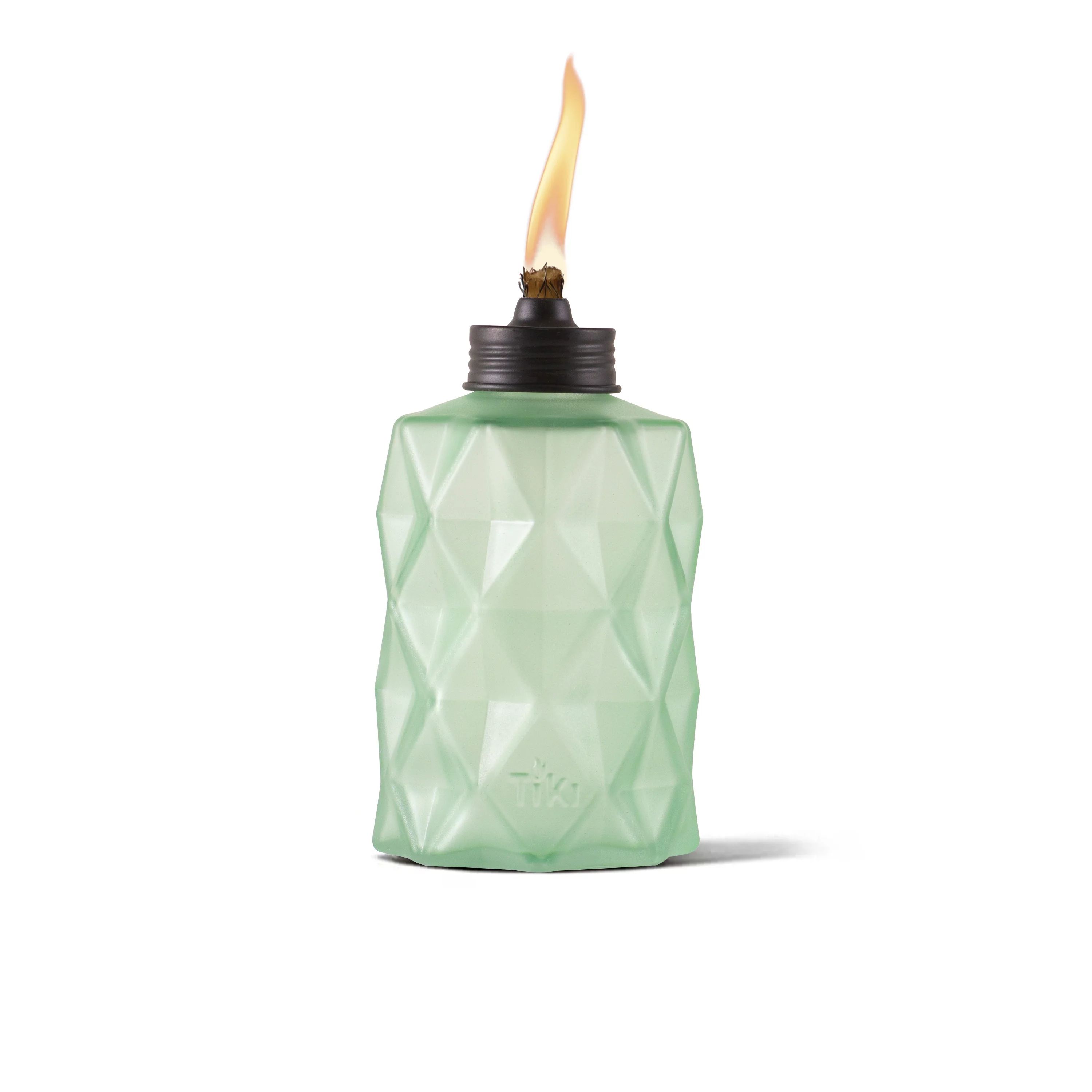 TIKI Brand 6.4 Inch Table Torch Diamond Glass Green | Walmart (US)