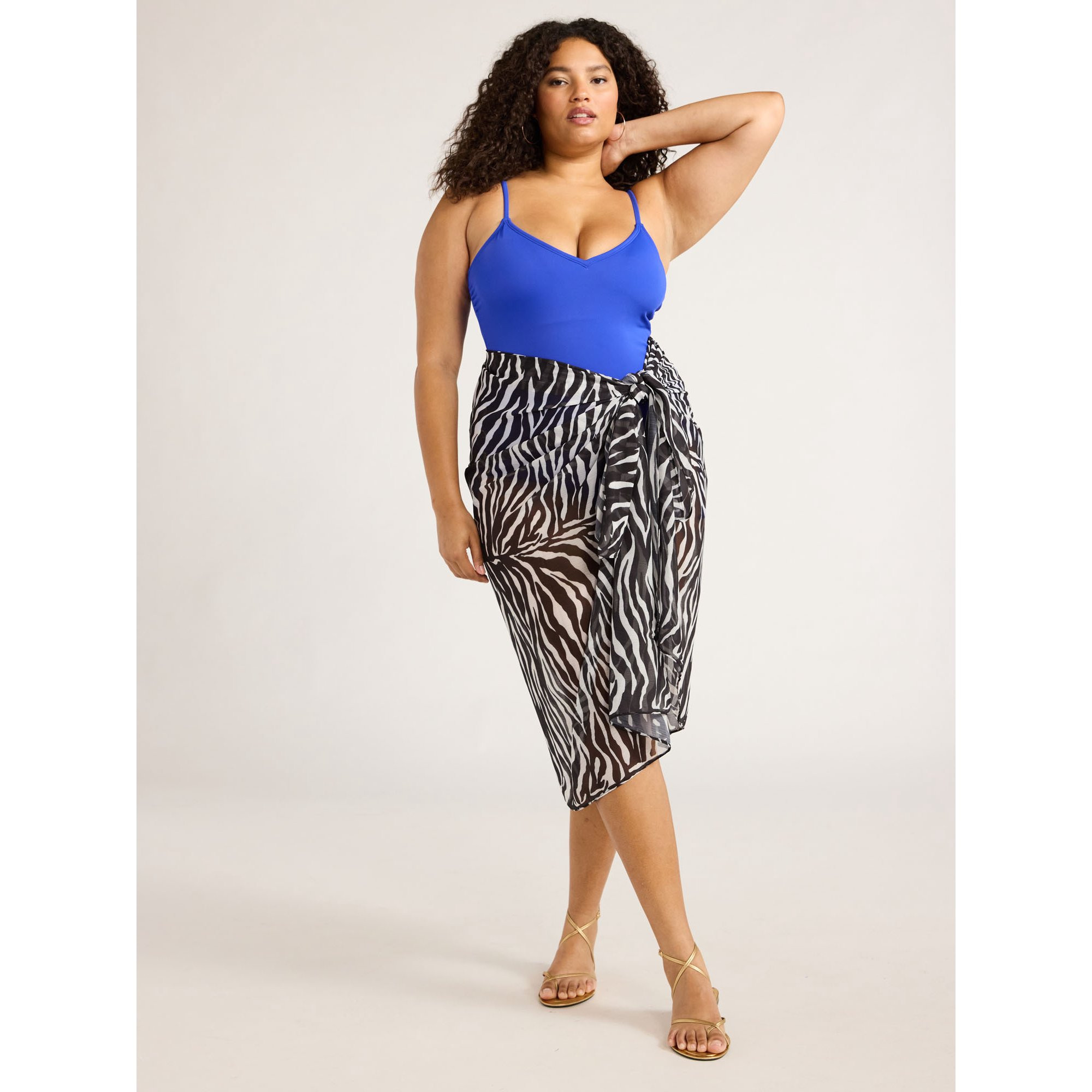 Sofia by Sofia Vergara Women's Zebra Pareo, One Size | Walmart (US)