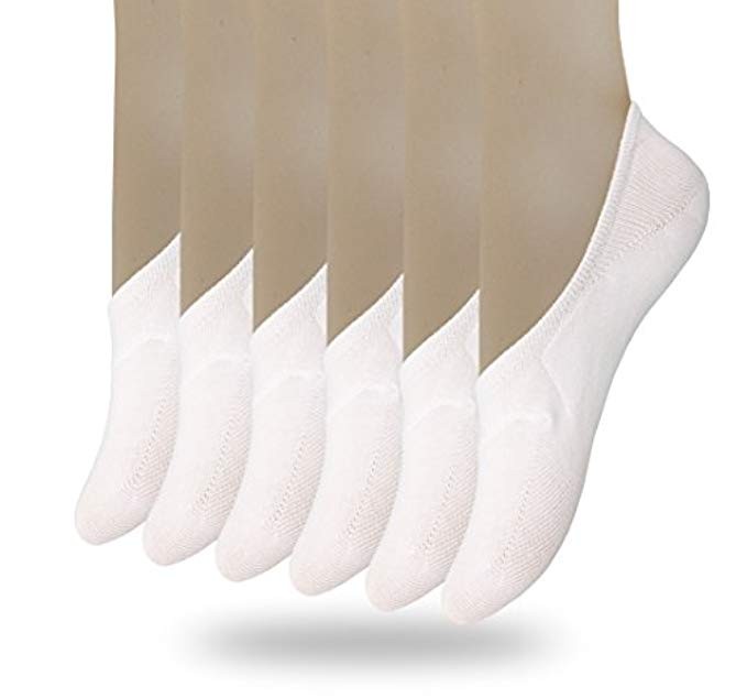 Eedor Women's 3 to 8 Pack Thin Casual No Show Socks Non Slip Flat Boat Line | Amazon (US)