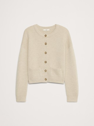 Merino Cropped Cardigan Sweater | Banana Republic (US)