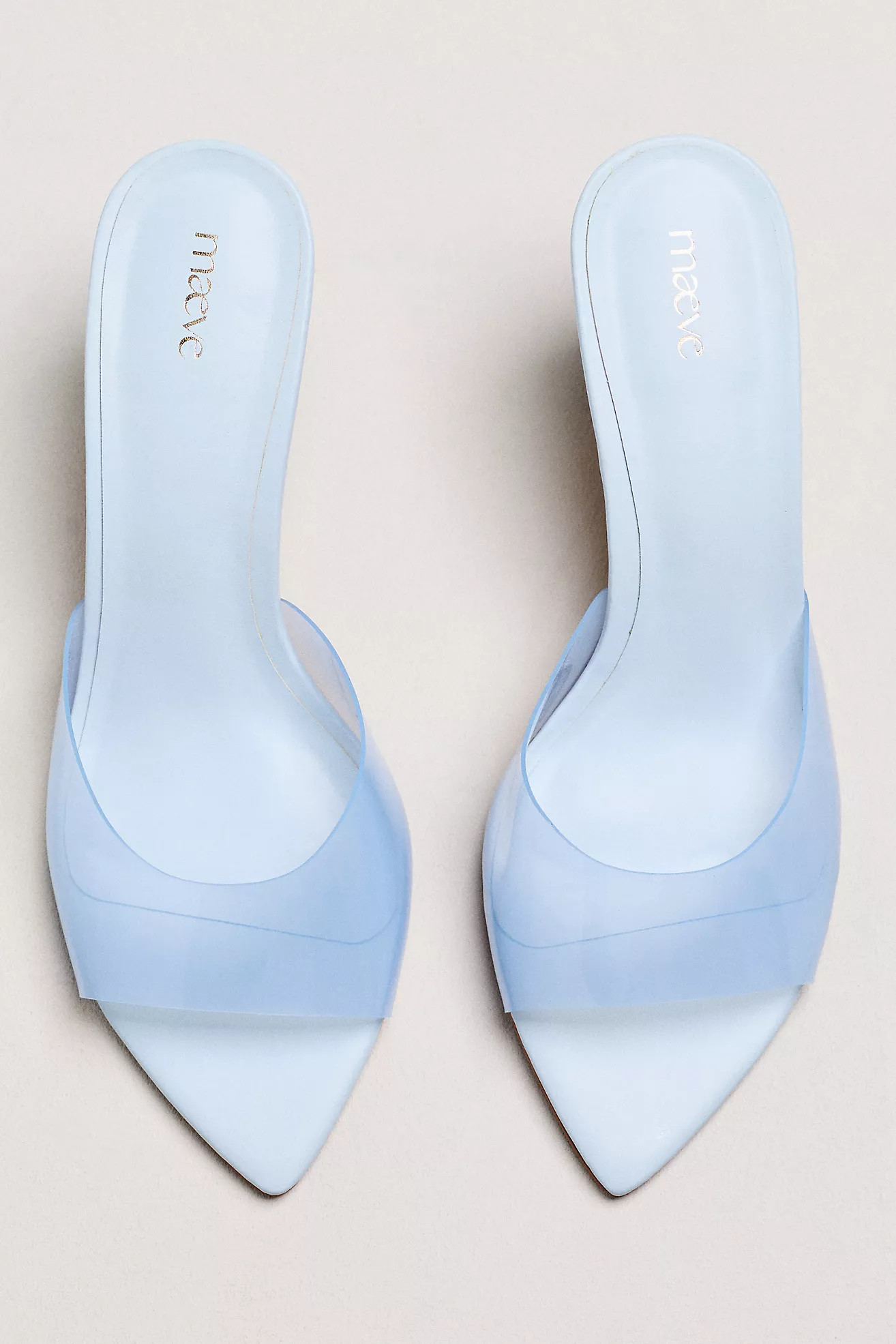 Maeve PVC Pointed-Toe Mule Heels | Anthropologie (US)