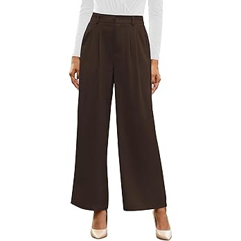 GRAPENT Wide Leg Pants for Women Work Business Casual High Waisted Dressy Pants Flowy Trousers Of... | Amazon (US)
