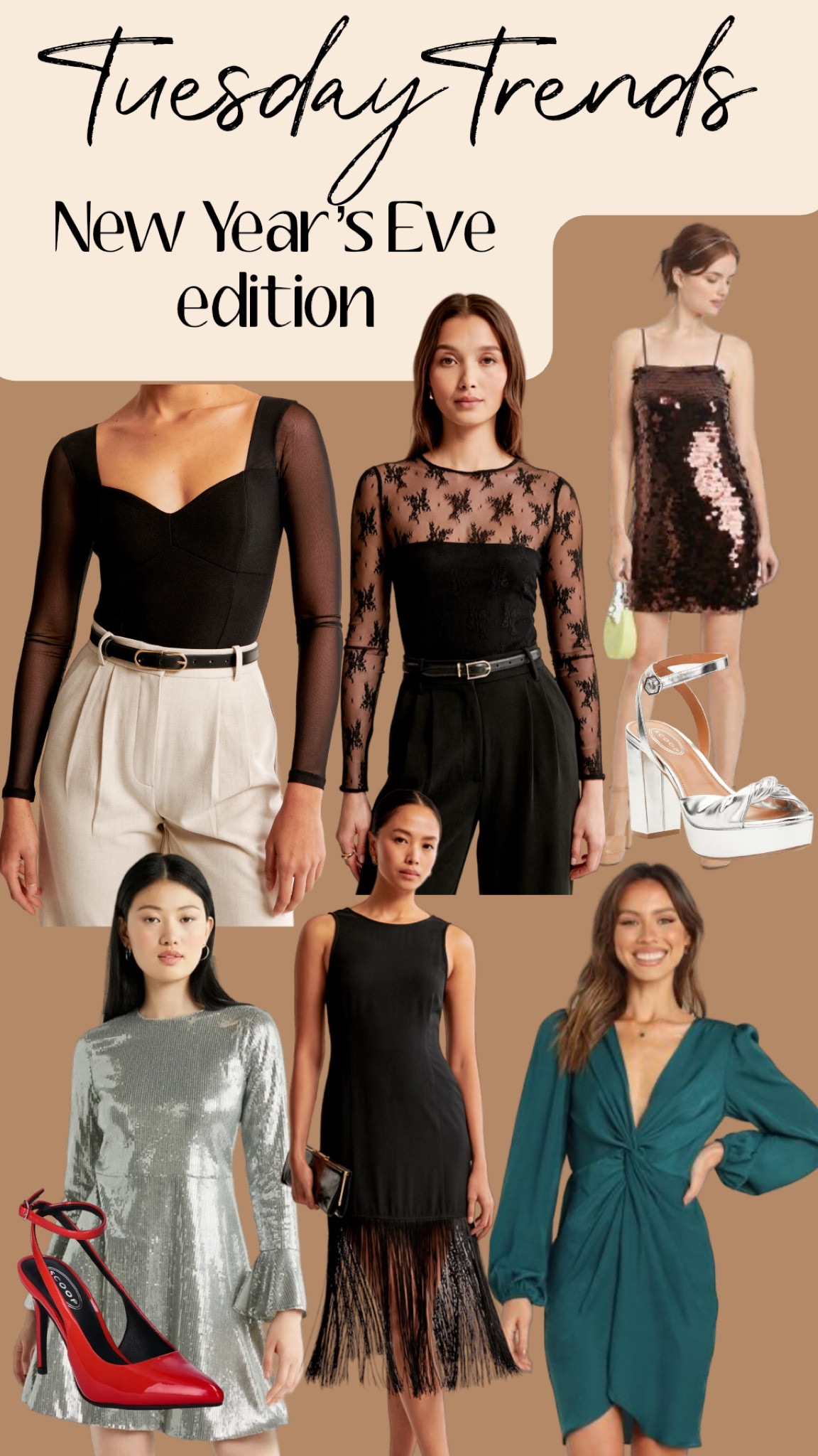 Some fun trends for New Year’s Eve outfits! We have everything from lace, sparkles, to leather and fringe. 

New Year’s Eve, holiday outfits, holiday dresses 

#LTKSeasonal #LTKHoliday #LTKsalealert