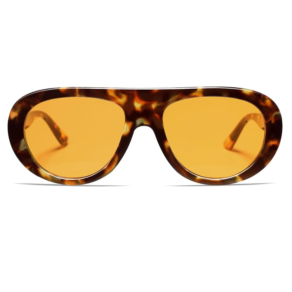 VANLINKER Retro Aviator Sunglasses for Women Chic Classic 70s Vintage Trendy 2025 Chunky UV400 Su... | Amazon (US)