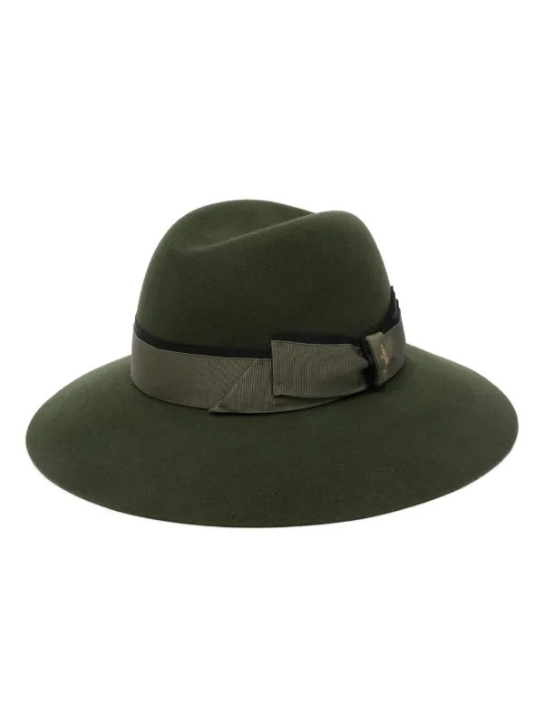 Borsalino logo-print Fedora Hat - Farfetch | Farfetch Global