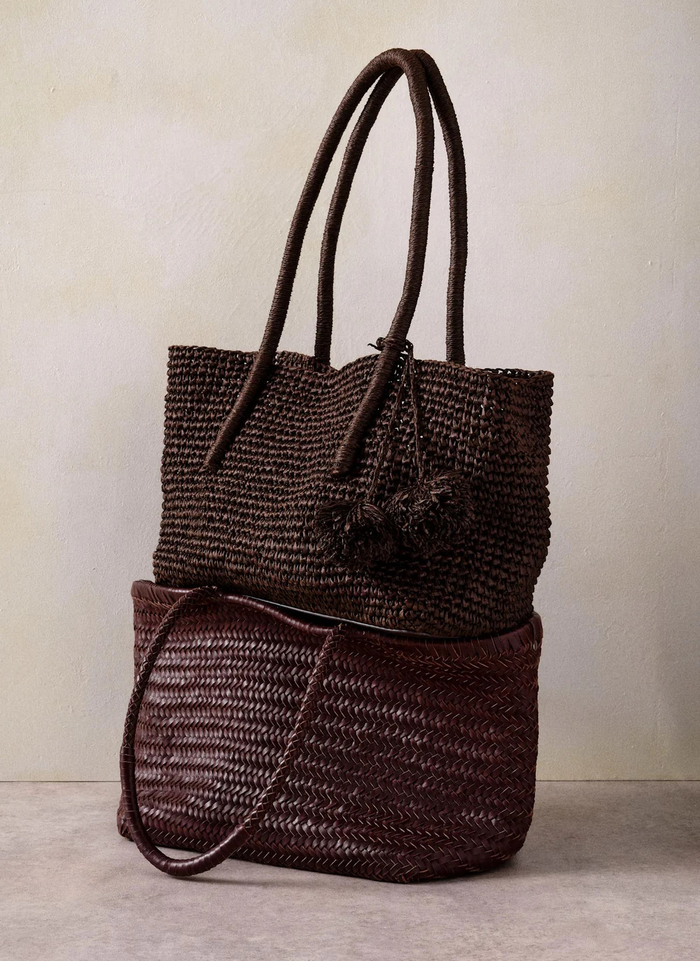 Blake Brown Woven Tote Bag | Mint Velvet