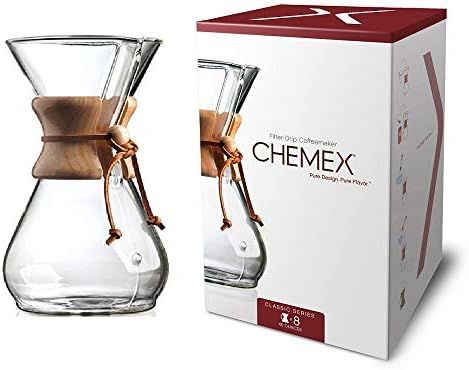 Chemex Classic Series, Pour-over Glass Coffeemaker, 8-Cup - Exclusive Packaging - CM-8A | Amazon (US)