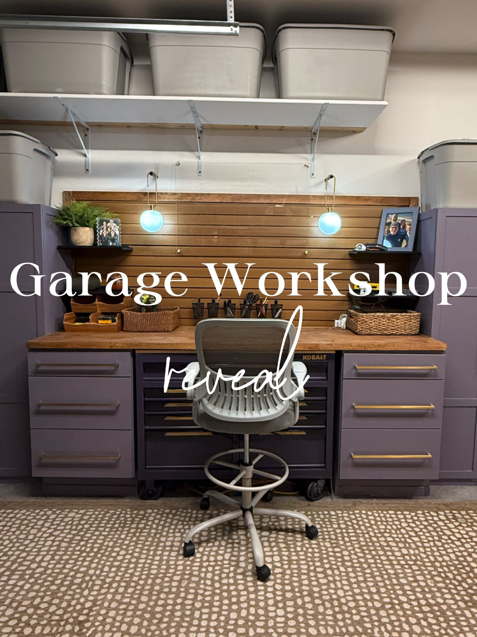 The workshop I've been dreaming of! 💜 I now have storage and function in such a beautiful space.  

The cabinets are painted Exclusive Plum and the tool chest is Quixotic Plum, by Sherwin-Williams. I used their extreme bonding primer on the cabinets. 

#garage #organization #garagemakeover #workshop

#LTKHome