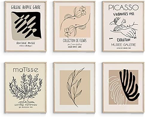 InSimSea Matisse Posters and Picasso Wall Art Prints, Minimalist Aesthetic Wall Images Decor, Matiss | Amazon (US)