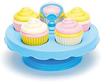 Green Toys Cupcake Set - 16 Piece Pretend Play, Motor Skills, Language & Communication Kids Role ... | Amazon (US)