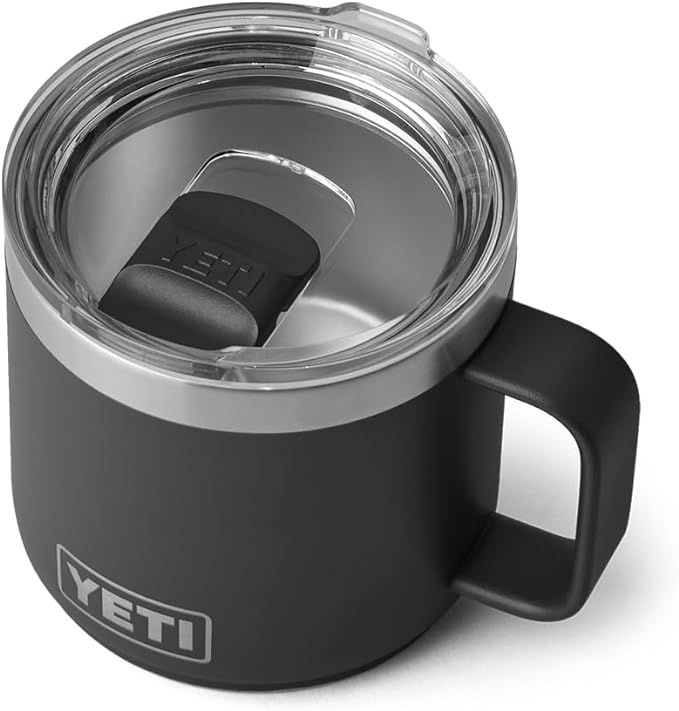 YETI Rambler 14 oz Stackable Mug, Vacuum Insulated, Stainless Steel with MagSlider Lid, Black | Amazon (US)