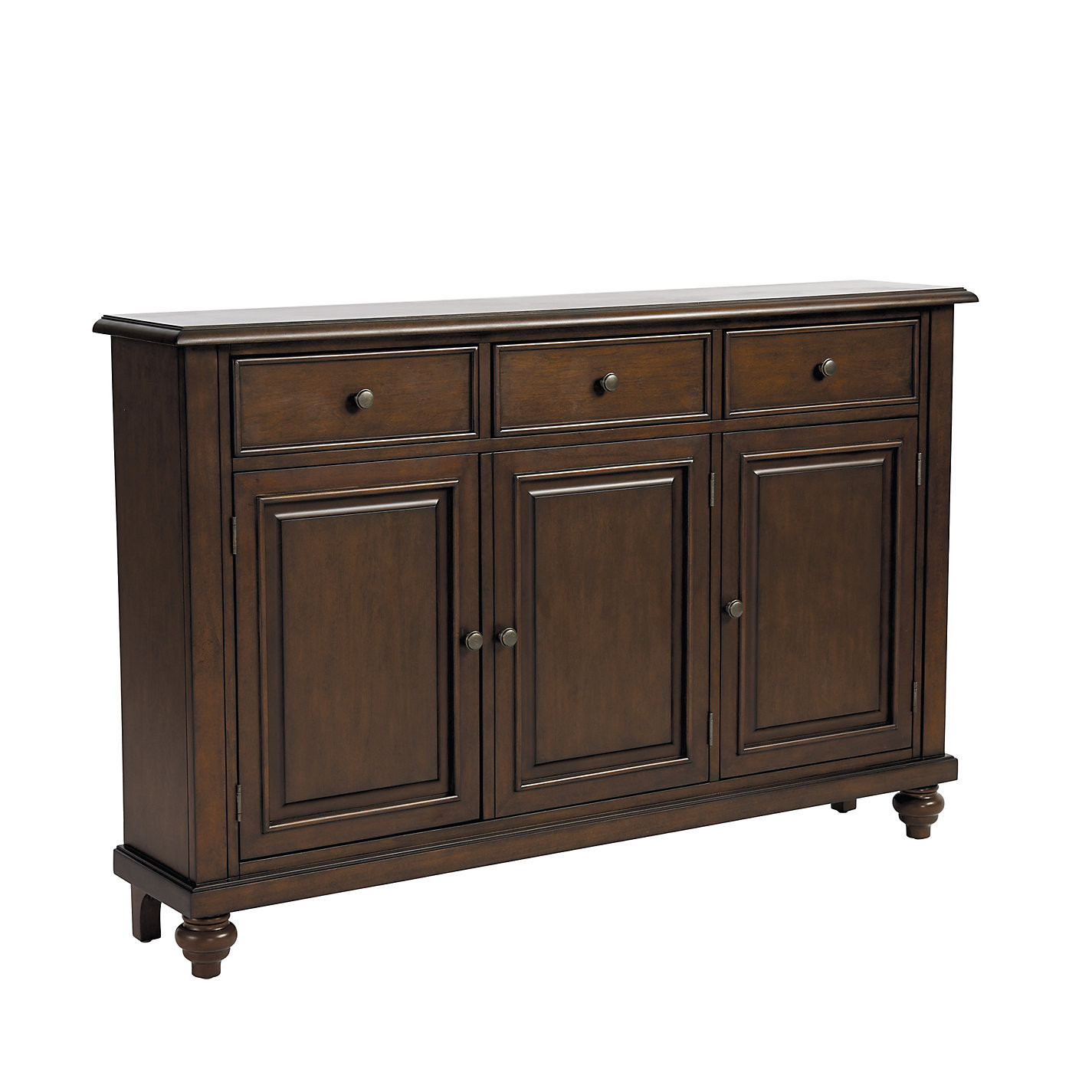 Martin 3 Door Console Table with Adjustable Shelves & Hidden Storage | Ballard Designs, Inc.