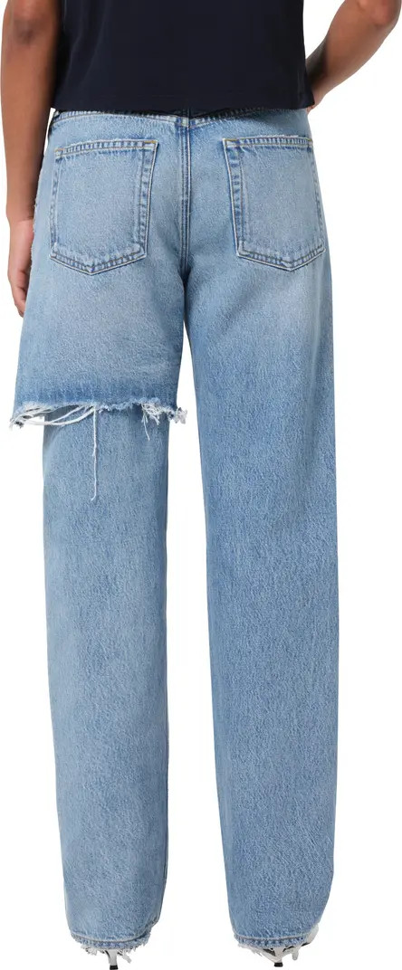 Amryn Double Layer Ripped Straight Leg Jeans | Nordstrom