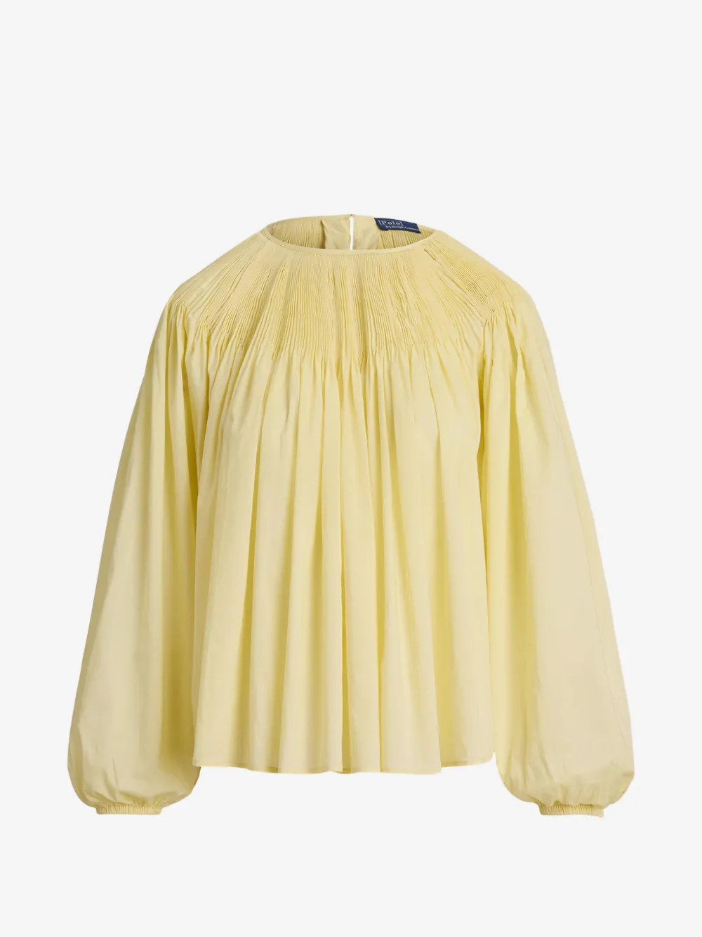 Polo Ralph Lauren pleated long-sleeve blouse - Yellow | Farfetch Global