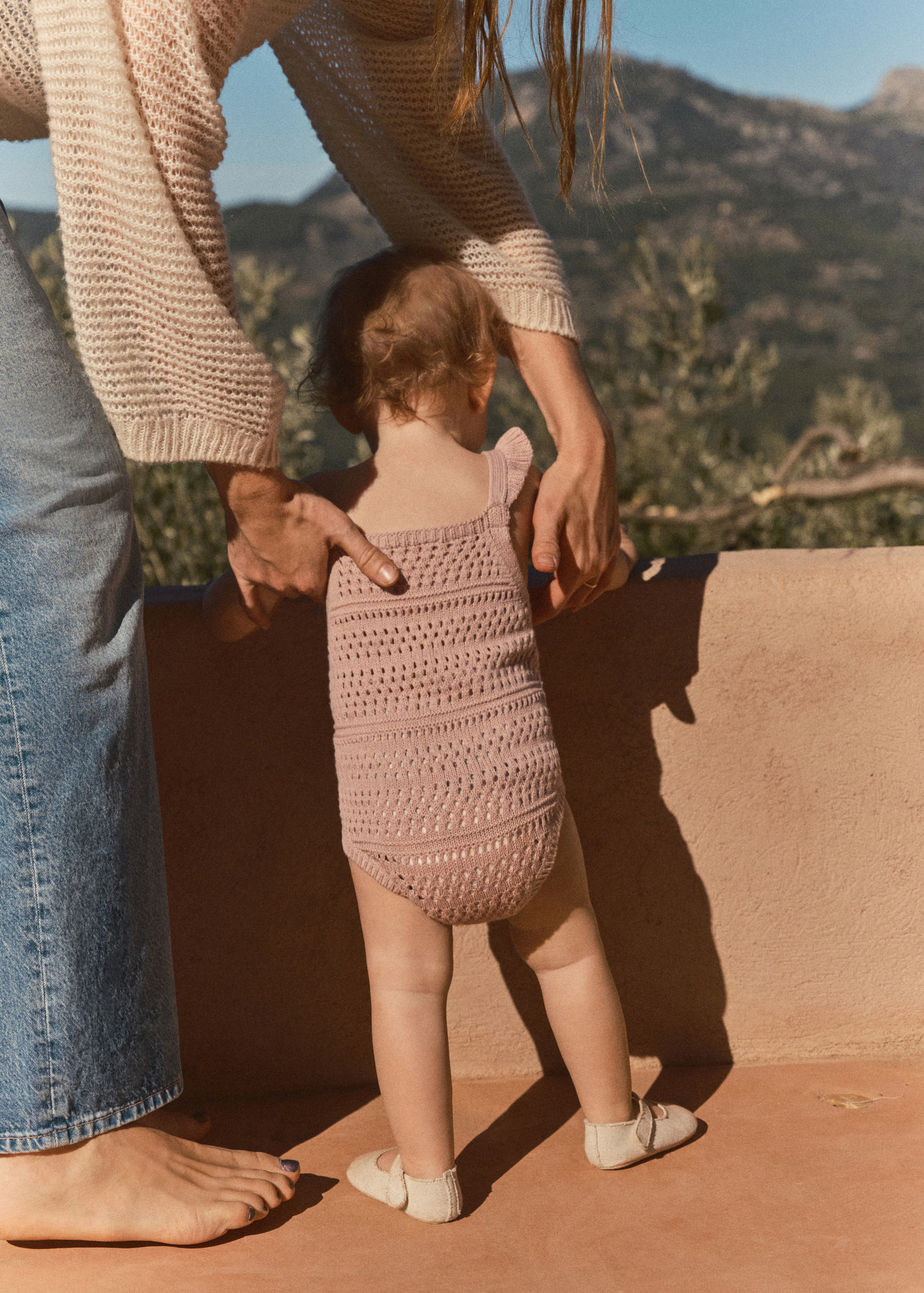 Cotton openwork knitted romper | MANGO (US)