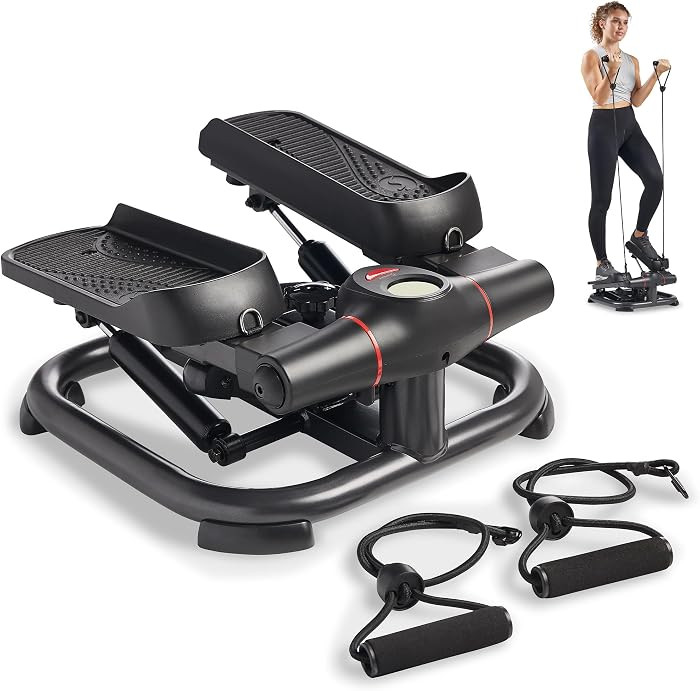 Sunny Health & Fitness Smart Power Stepper with Resistance Bands for Cardio | Amazon (US)