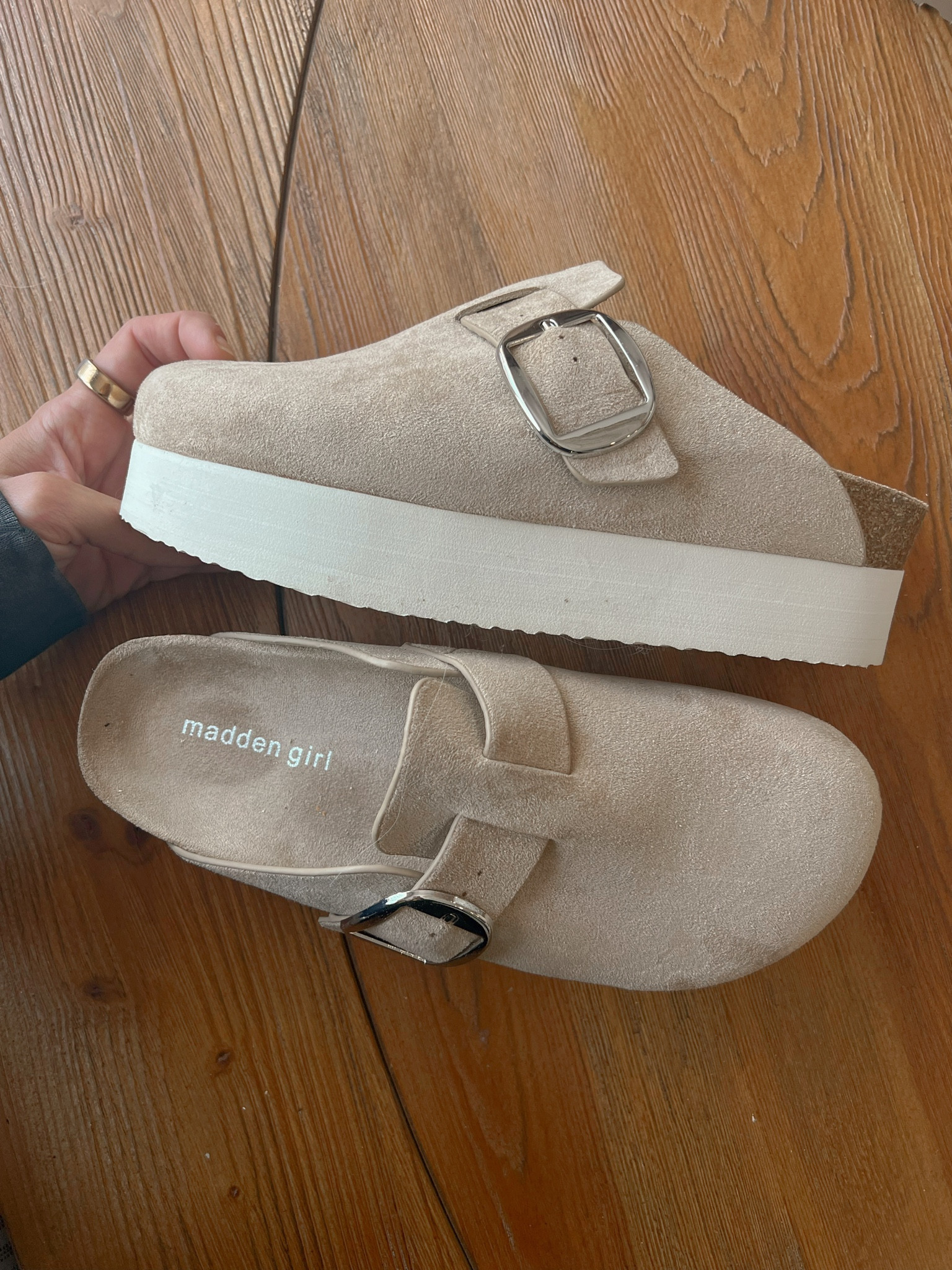 Madden Girl, Shoes, Black Madden Girl Platform Birkenstock Dupe