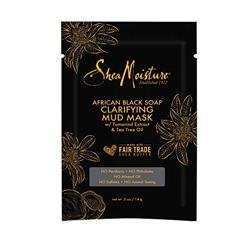 SheaMoisture Mud Mask Packette for Oily, Blemish-Prone Skin African Black Soap to Clarify Skin 0.5 oz | Amazon (US)
