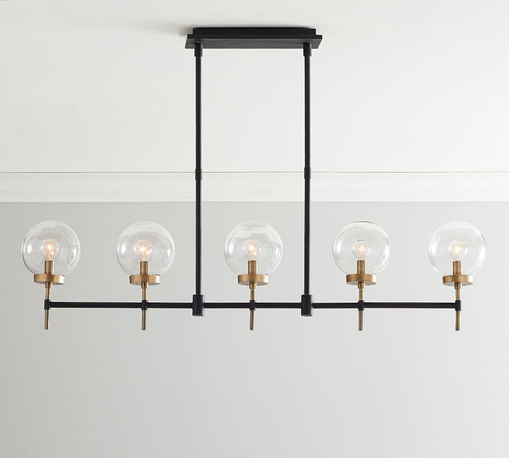 Camryn Glass Globe Linear Chandelier | Pottery Barn (US)
