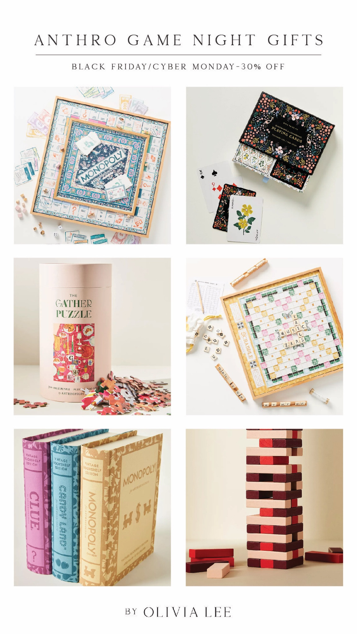 Anthropologie gift ideas for homebodies! Aesthetic board games make such a special gift idea! 🎁 #boardgames #giftidea 

#LTKCyberWeek #LTKGiftGuide #LTKsalealert