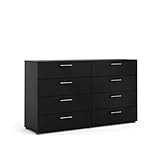 Tvilum 8 Drawer Double Dresser, Black Matte | Amazon (US)