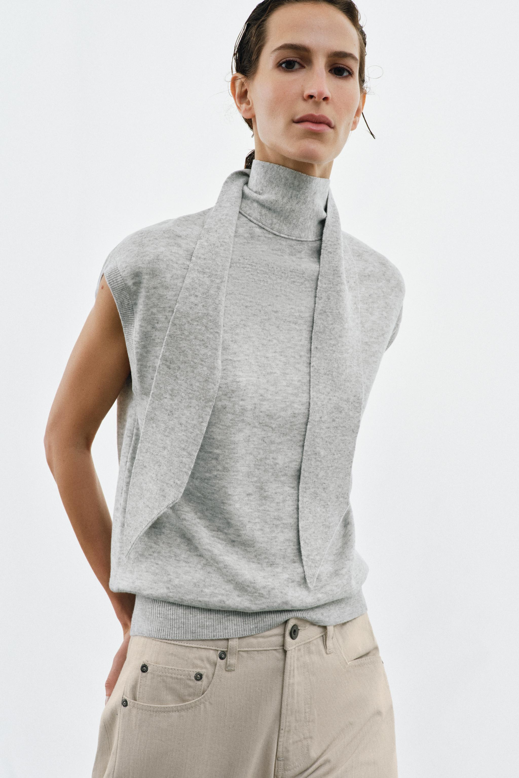 BOW KNIT VEST | Zara US