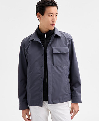 Alfani Men's Alfatech Modular Snap-Front Sport Shirt Jacket, Macy's Exclusive - Macy's | Macy's
