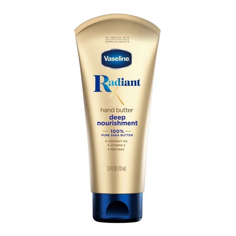 Vaseline Radiant X Deep Nourishment Hand Butter 100% Pure Shea Butter, with Coconut Oil, Vitamin ... | Walmart (US)