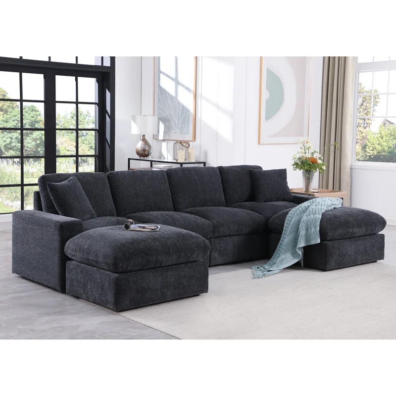 Tolzmann Sectional Sofa With 2 Ottomans | Wayfair North America