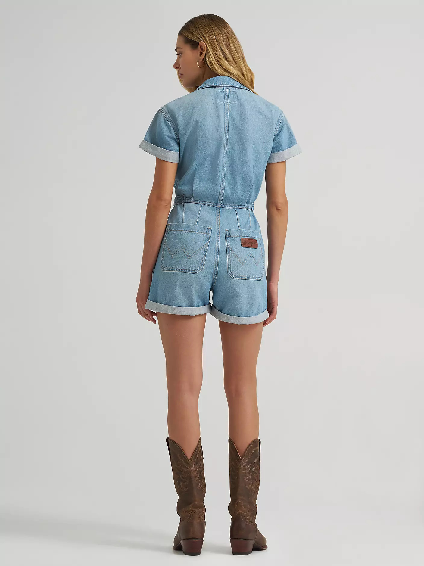 Women's Denim Snap Utility Romper | Wrangler