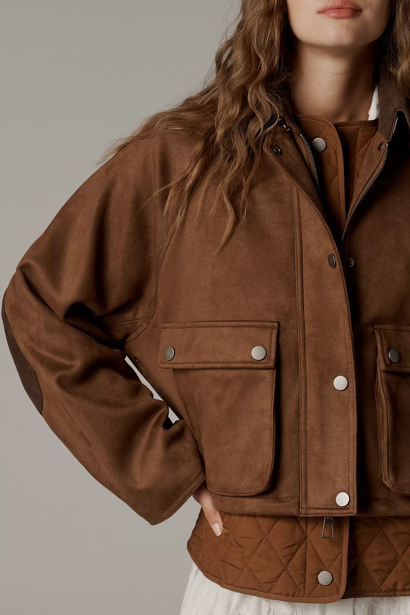 By Anthropologie Faux-Suede Twofer Jacket | Anthropologie (US)