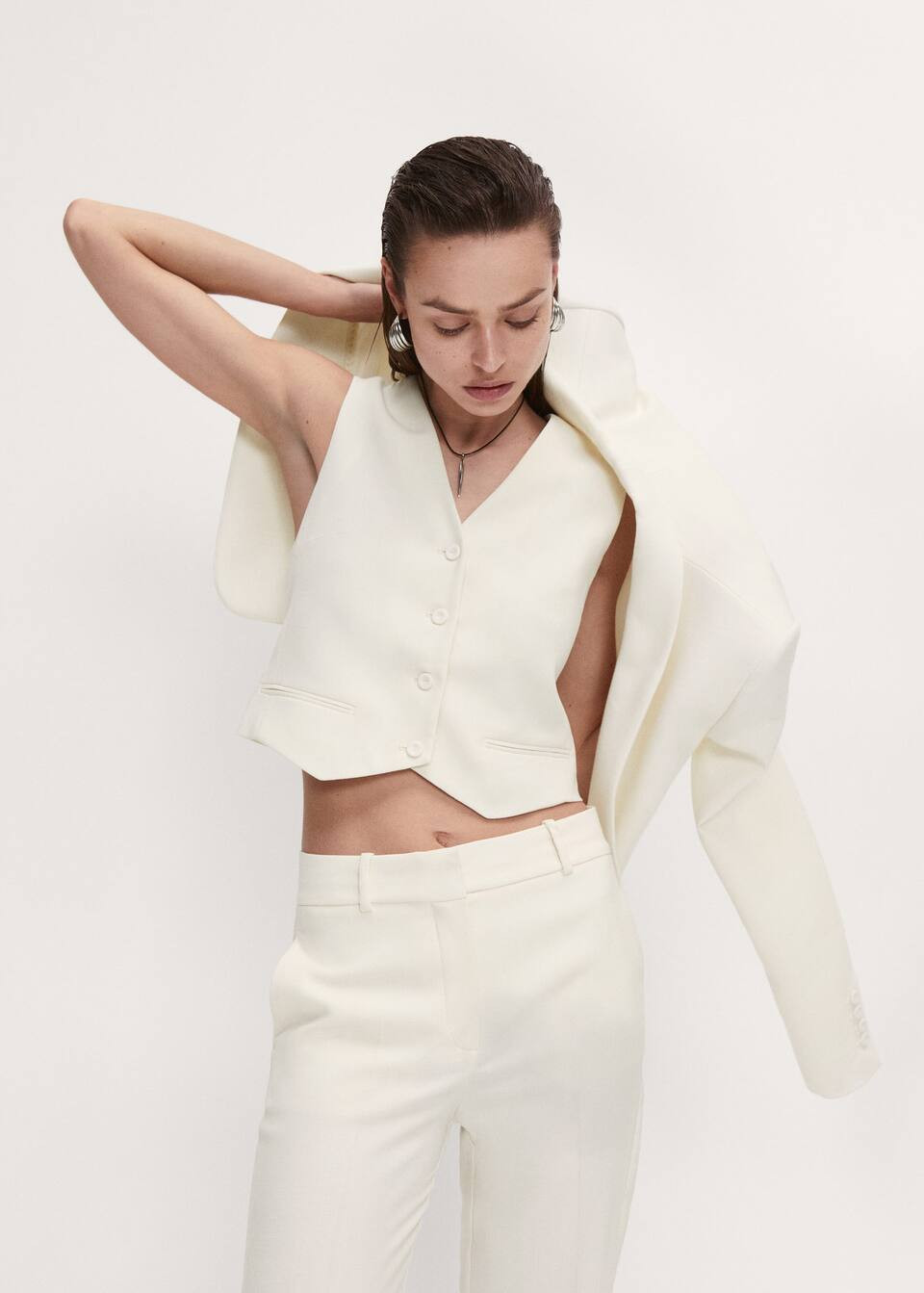 Gilet with adjustable belt | MANGO (US)