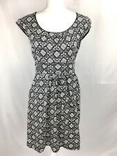 Boden Women’s US 8R Black White Dress UK 12A Round Neck Stretchy Cap Sleeve | eBay US