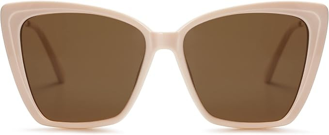 SOJOS Trendy Polarized Sunglasses For Women Retro Womens Oversized Square Cat Eye Sun Glasses UV ... | Amazon (US)