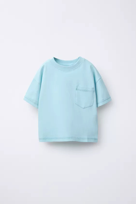 TOPSTITCH POCKET T-SHIRT | Zara US