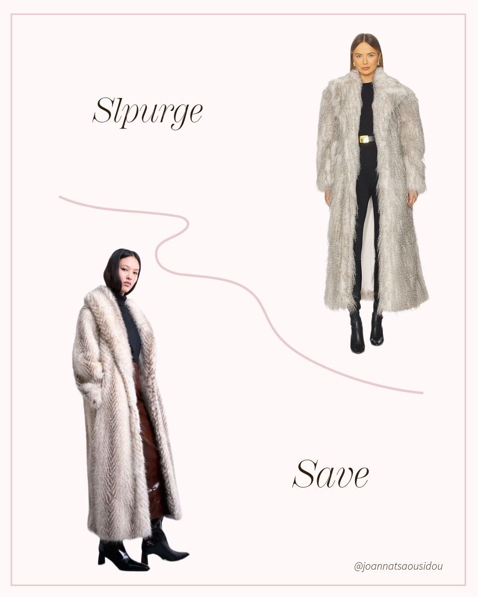 Splurge/Save long faux fur coat edition!

Living in the Netherlands for the past 10 years thought me that coats are the most important pieces of clothing for winter! When I still lived in Greece my winter coats were never long. Mid thigh max! But in the Netherlands it’s windier and more rainy so a longer coat keeps you warmer and drier! Slowly but surely I started changing all my winter coats to longer ones and I can’t go back to shorter ones!

#LTKwinter #LTKsale #LTKgiftguide