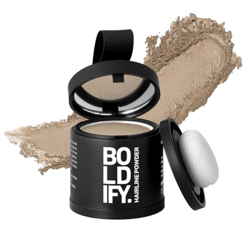 BOLDIFY Hairline Powder (LARGE, 10g) - Root Touch Up Hair Color for Gray Coverage - Bald Spot Concealing Hair Powder for Women & Men - 48-Hour Stain-Proof - Light Blonde | Amazon (US)