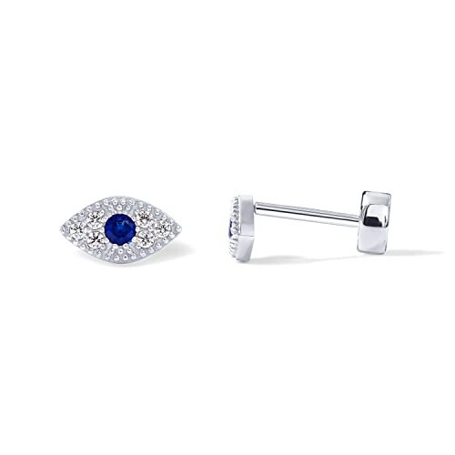 PAVOI 14K Gold Flat Backs (Evil Eye, White Gold) | Amazon (US)