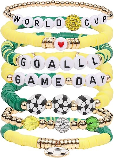 AICase Soccer Bracelets for FIFA World Cup 2026 Gifts, Game Day Soccer Fan Merch Friendship Brace... | Amazon (US)