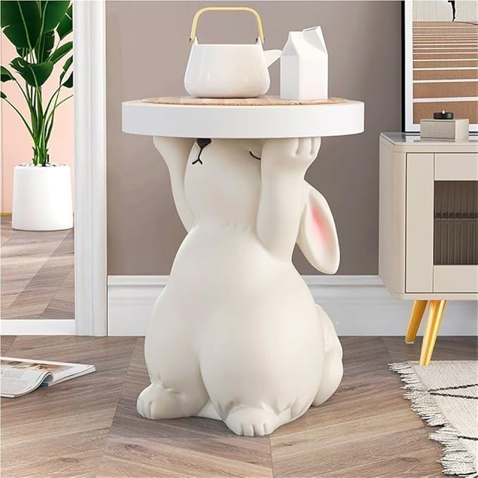 Side Table for Couch, Cute Style Rabbit Shape End Table, Living Room Decor with Resin Materials, ... | Amazon (US)