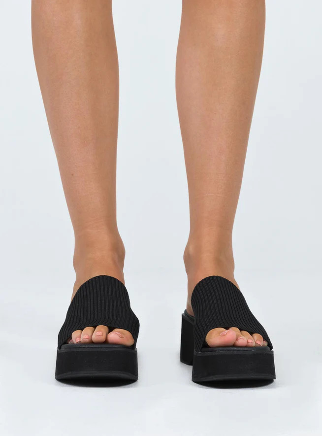 Therapy Nawty Sandals Black | Princess Polly US
