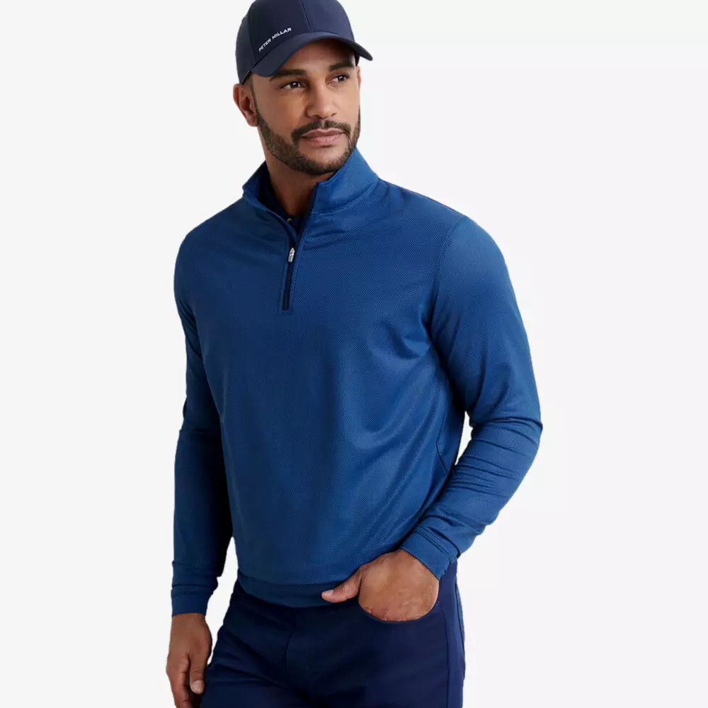 Peter Millar Perth Birdseye Men's Golf Quarter Zip | PGA TOUR Superstore