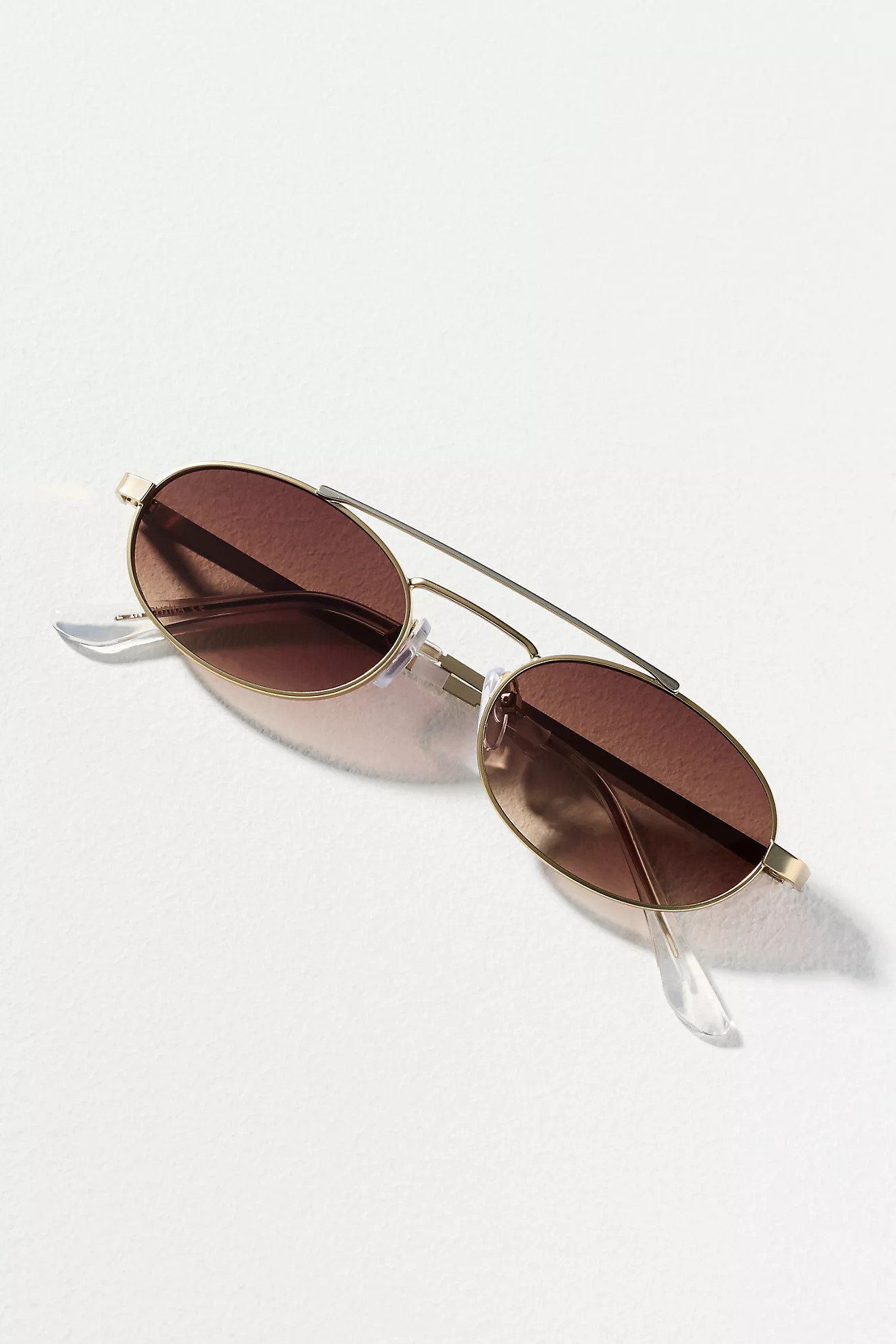 I-SEA Slim Mixed Metal Sunglasses | Anthropologie (US)