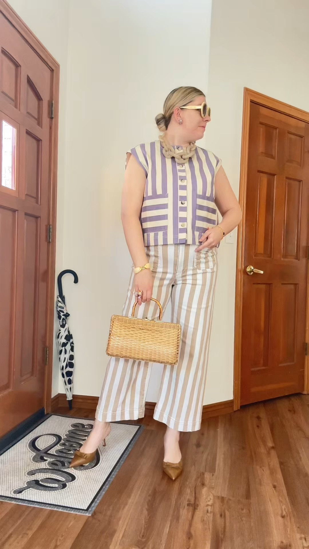 Tropical Luxe - Look 8
A curated style series

If I could only wear one pattern for the rest of time it would obviously be stripes. Don’t make me actually do this, though. I can give up patterns - they are my love language.

Top - FRNCH
Pants - Maeve by Anthropologie
Bag - Vintage
Sunglasses - Gucci 
Necklace - Tuckernuck 
Earrings & Ring - Oscar de la Renta
Bracelets - Rocksbox & Vintage
Shoes - Dillards

If I had to pick my favorite season it would absolutely be RESORT! Okay, so it’s a clothing season and not a weather season- fine, be more specific next time. But truly, if I could only wear one type of clothing again it would be beach-ready resort pieces. Too bad I live in a land-locked state. lol

Comment SHOP below to receive a DM with the link to this post on my LTK ⬇ https://liketk.it/5Zr5s

#LTKSaleAlert #LTKSeasonal #LTKootd