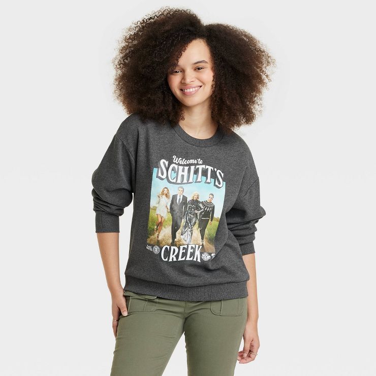 Women's Schitt's Creek Graphic Sweatshirt - Gray | Target