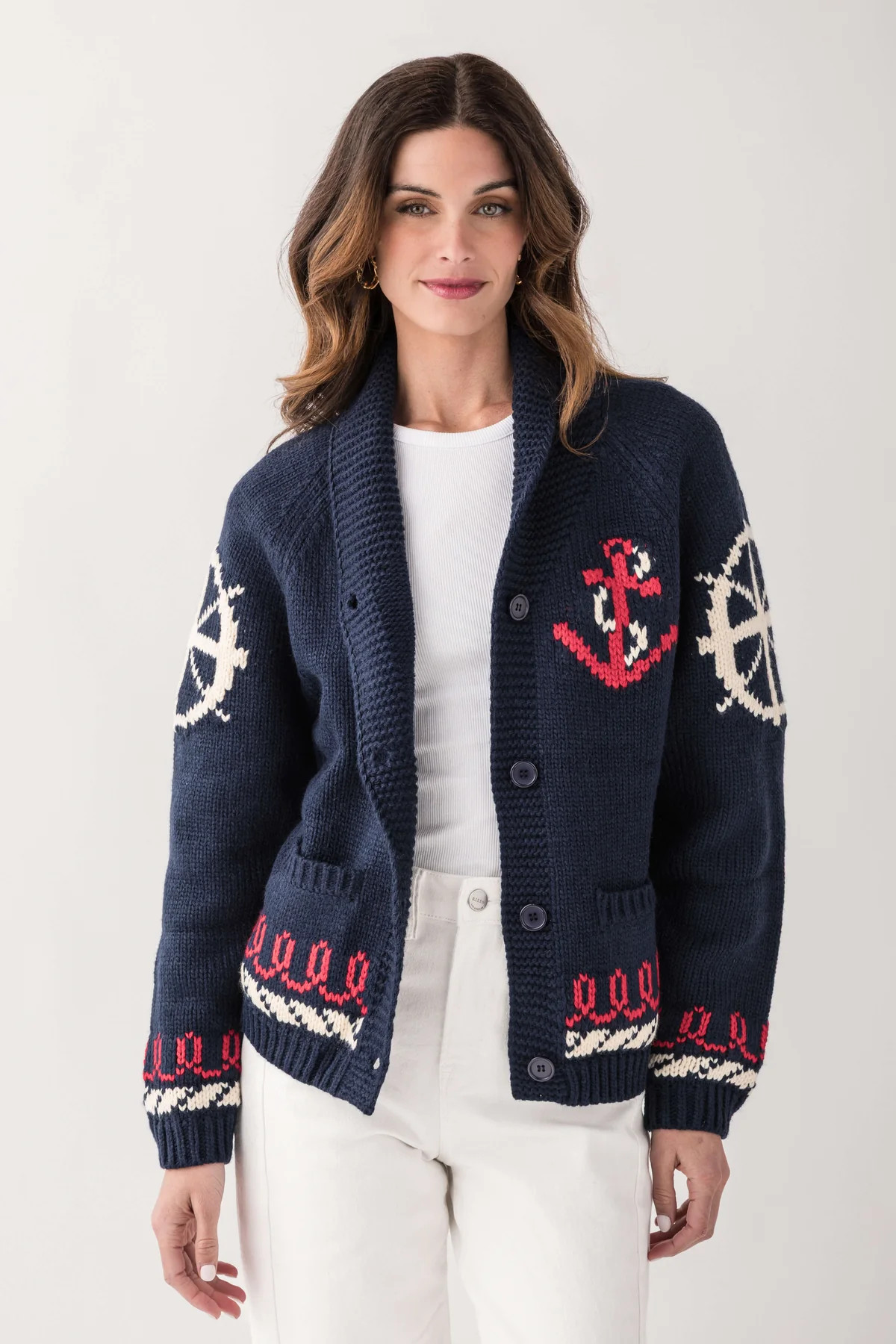 Pink Pineapple Sailboat Cardigan | Social Threads