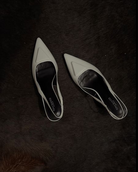 Leather sling back trending heels 

#LTKshoecrush #LTKFind