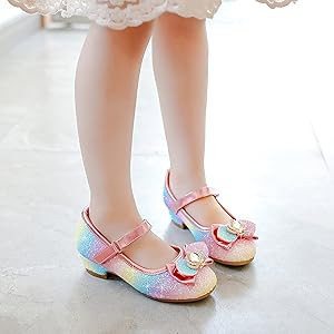 Walofou Flower Girls Dress Shoes Wedding Party Heel Mary Jane Princess Shoes Flats for Kid Toddle... | Amazon (US)