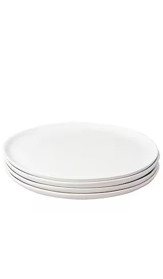The Salad Plates Set of 4 in Speckled White | Revolve Clothing (Global)