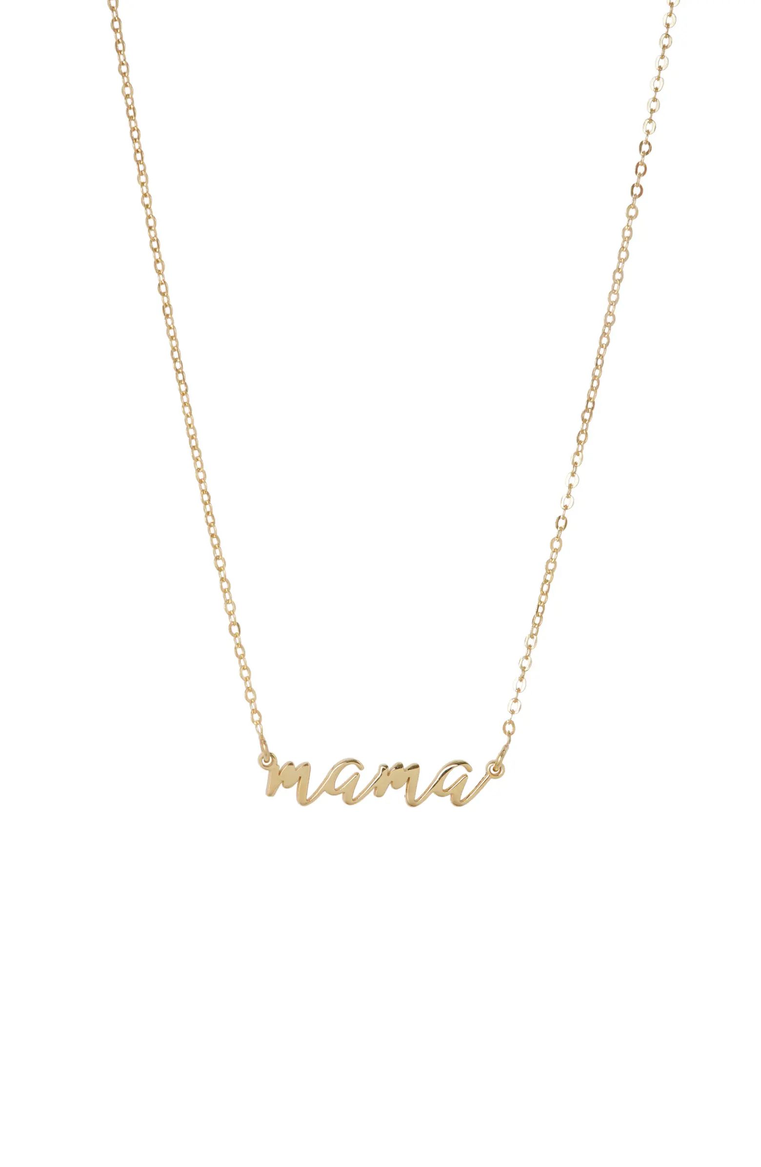 Argento Vivo Sterling Silver Mama Pendant Necklace | Nordstrom | Nordstrom